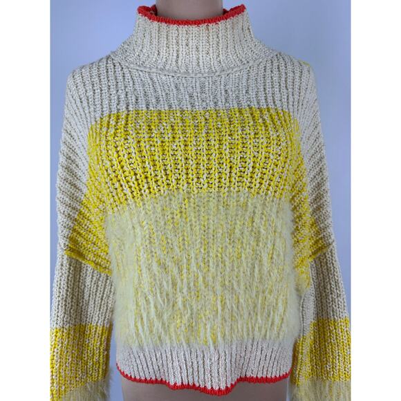 Free People Size XS Sunbrite Cotton Blend Sweater Cropped Oversized REVOLVE - Picture 3 of 16